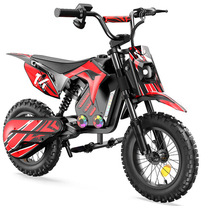 Wheely A14 E-cross para niños en color rojo con fondo blanco - Wheelyshop.se