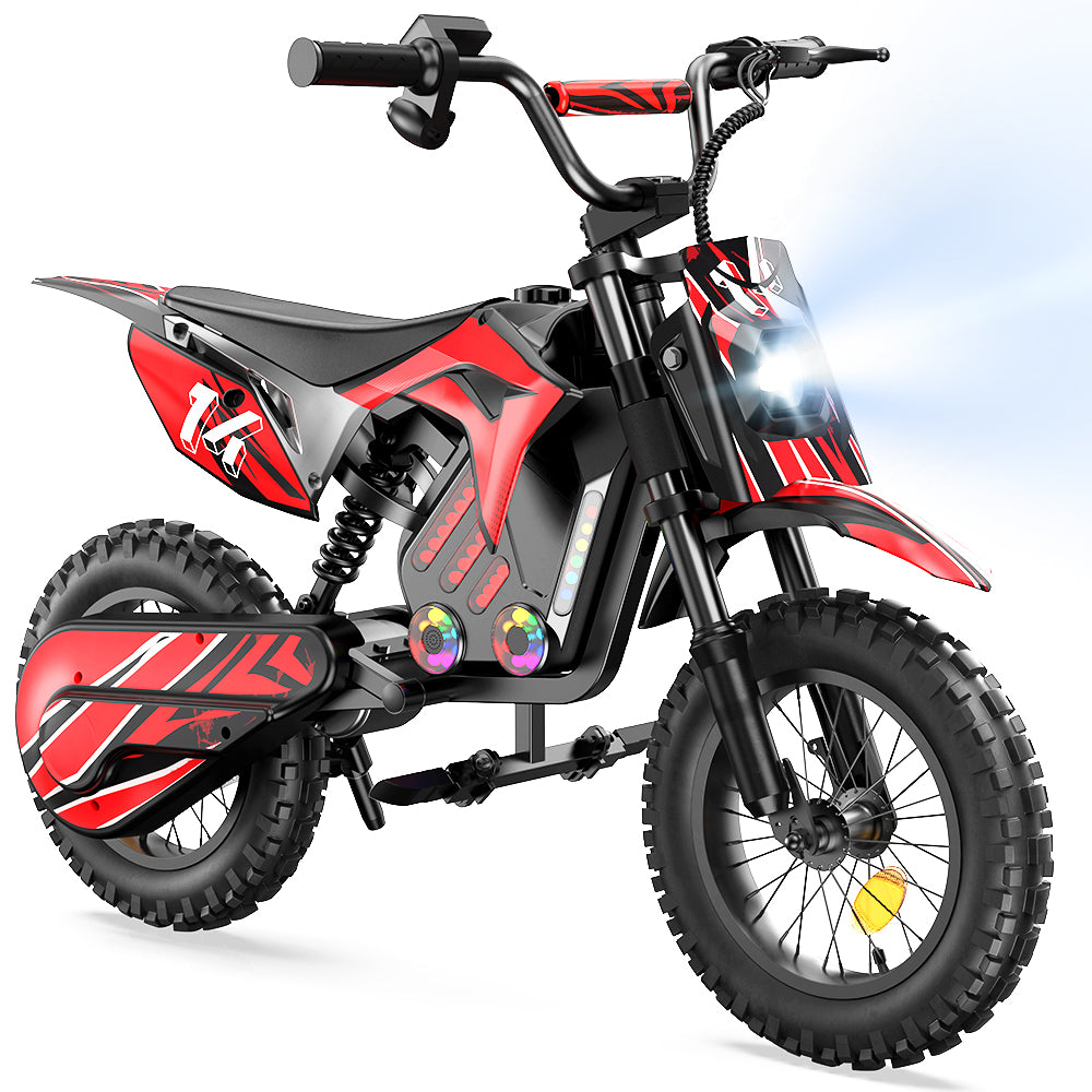 Wheely A14 E-cross para niños en color rojo - Wheelyshop.se