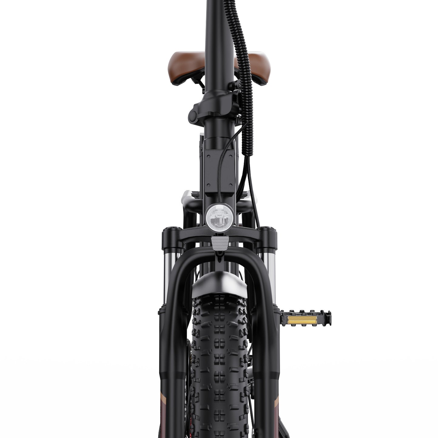 OneSport OT16-2 en color negro con fondo blanco desde el frente con énfasis en la parte delantera