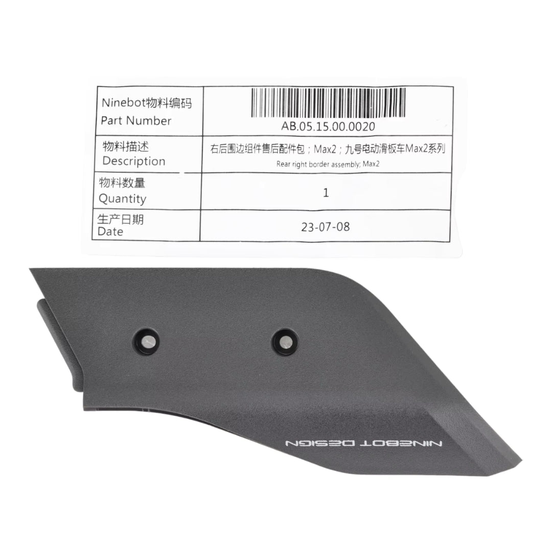 Tapa marco trasero Ninebot G2 - Recambio - Wheelyshop